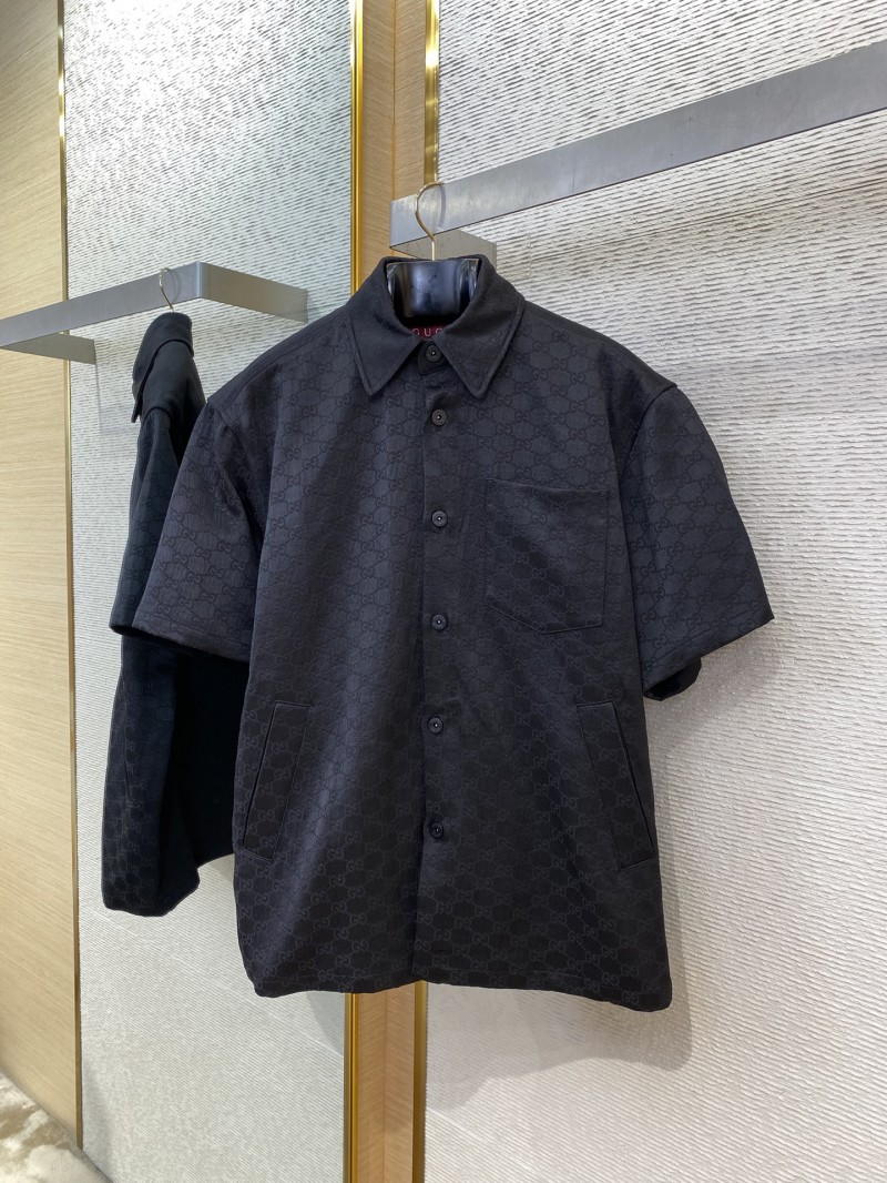 Gucci lapel all-over print short-sleeved shirt jacket Black 4