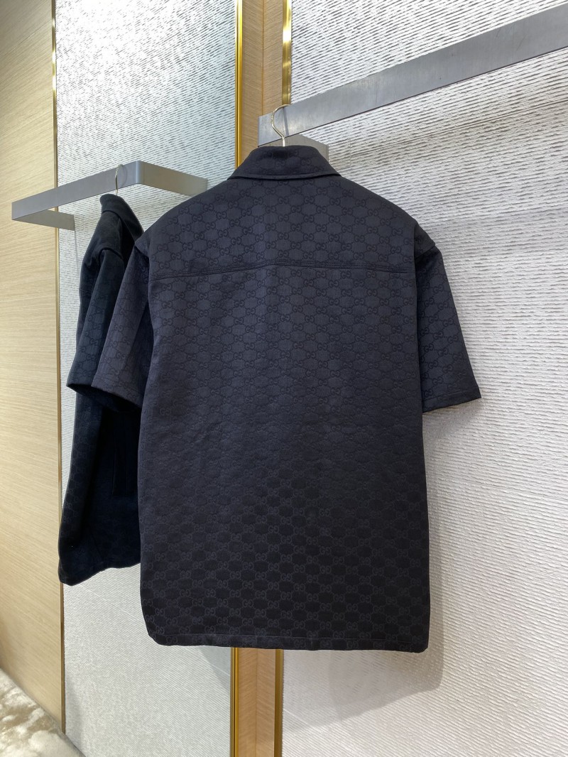 Gucci lapel all-over print short-sleeved shirt jacket Black 6