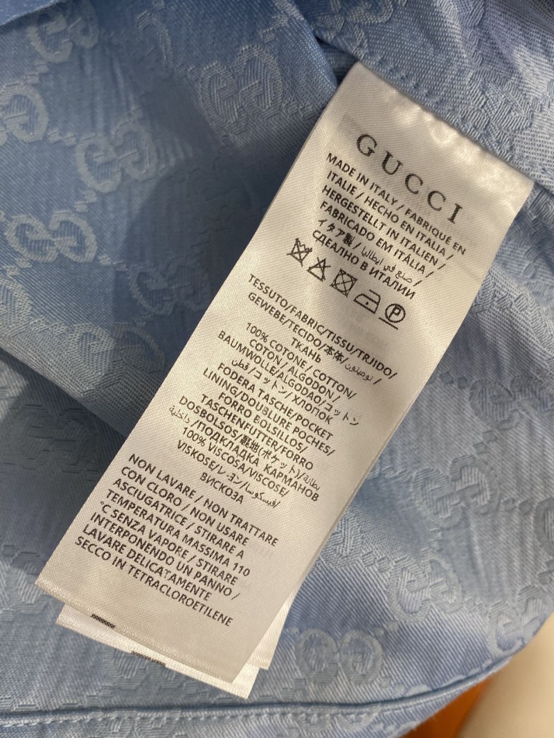 Gucci lapel all-over print short-sleeved shirt jacket Red 8
