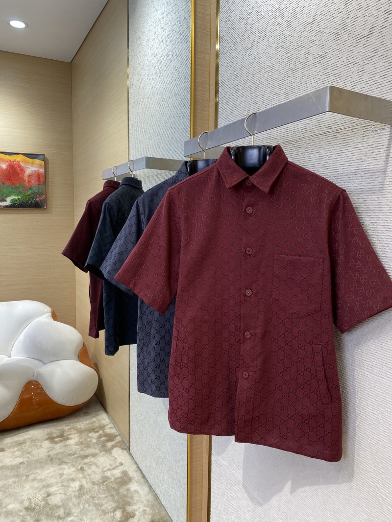 Gucci GG Jacquard Short Sleeve Shirt Black 2