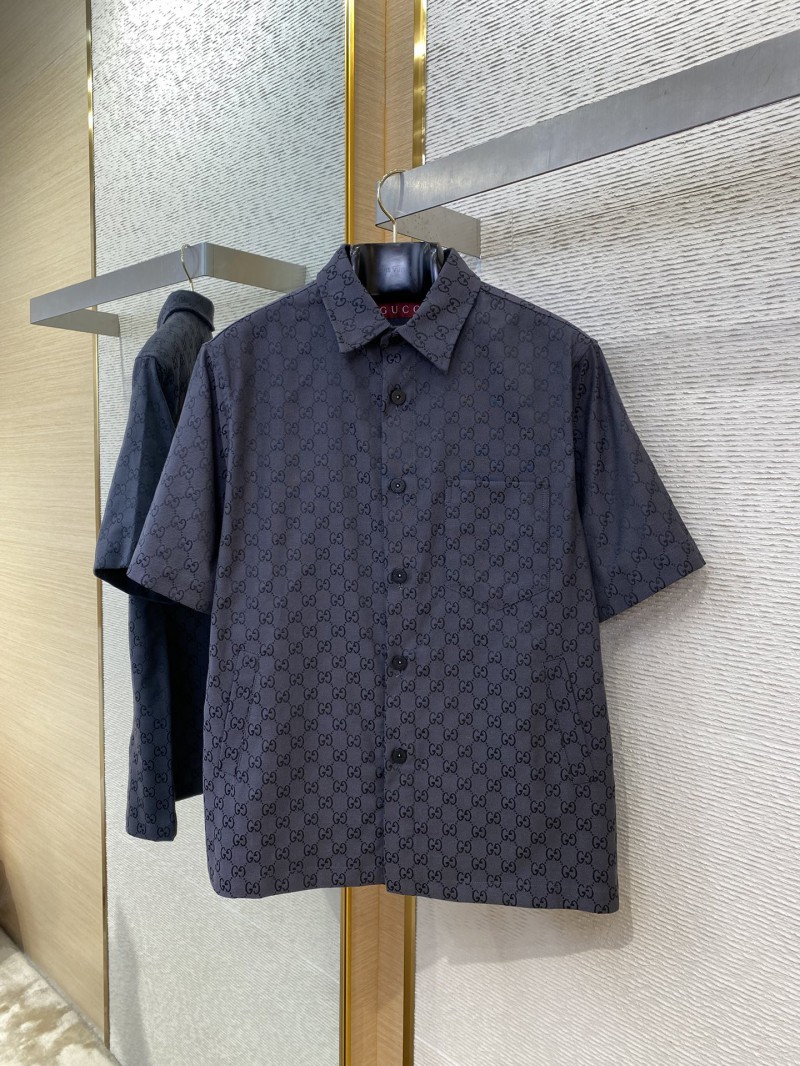Gucci GG Jacquard Short Sleeve Shirt Black 4