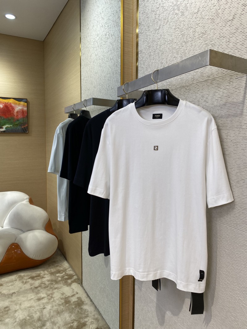 Fendi Hardware Hot Stamping Short Sleeve T-Shirt White 2