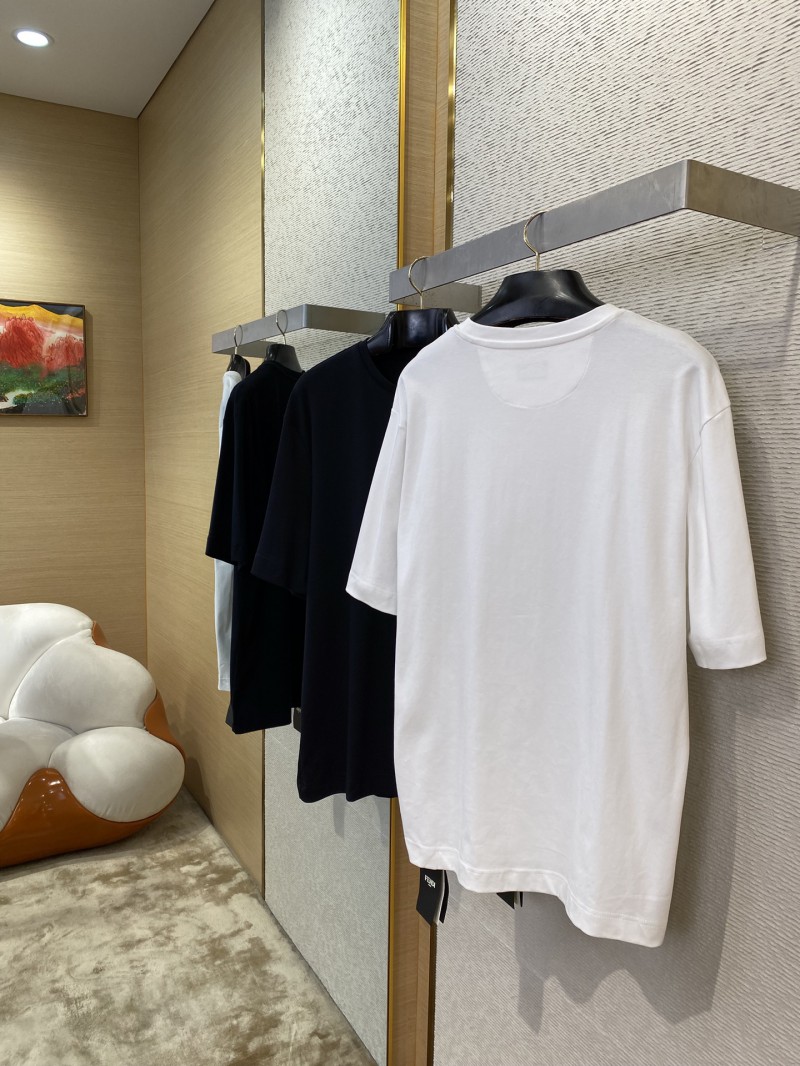 Fendi Hardware Hot Stamping Short Sleeve T-Shirt White 3