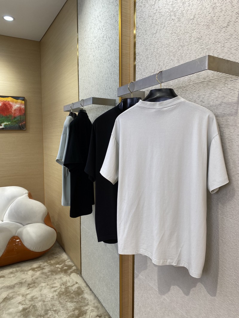 Balenciaga Logo Cracked Letter Print Short Sleeve T-Shirt White 3