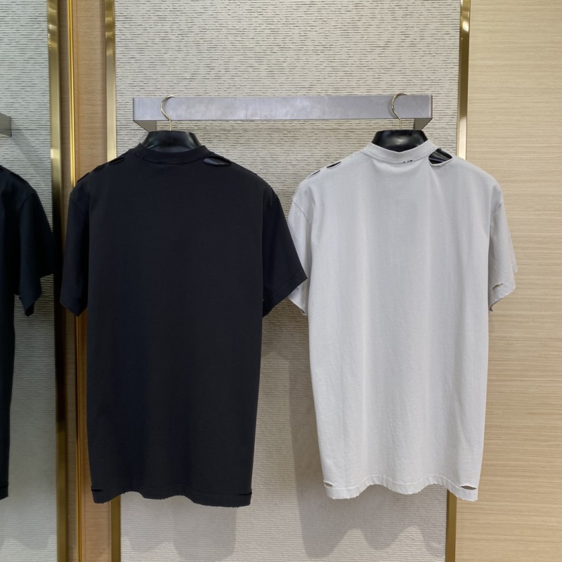 Balenciaga eyesight chart Print Short Sleeve Black 1