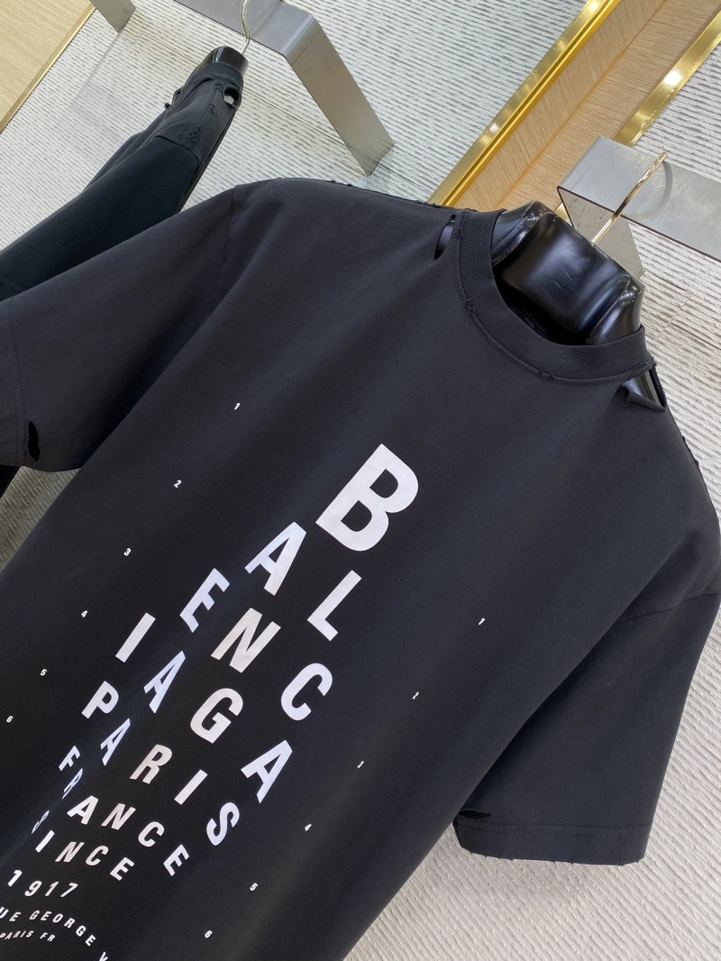 Balenciaga eyesight chart Print Short Sleeve Black 5