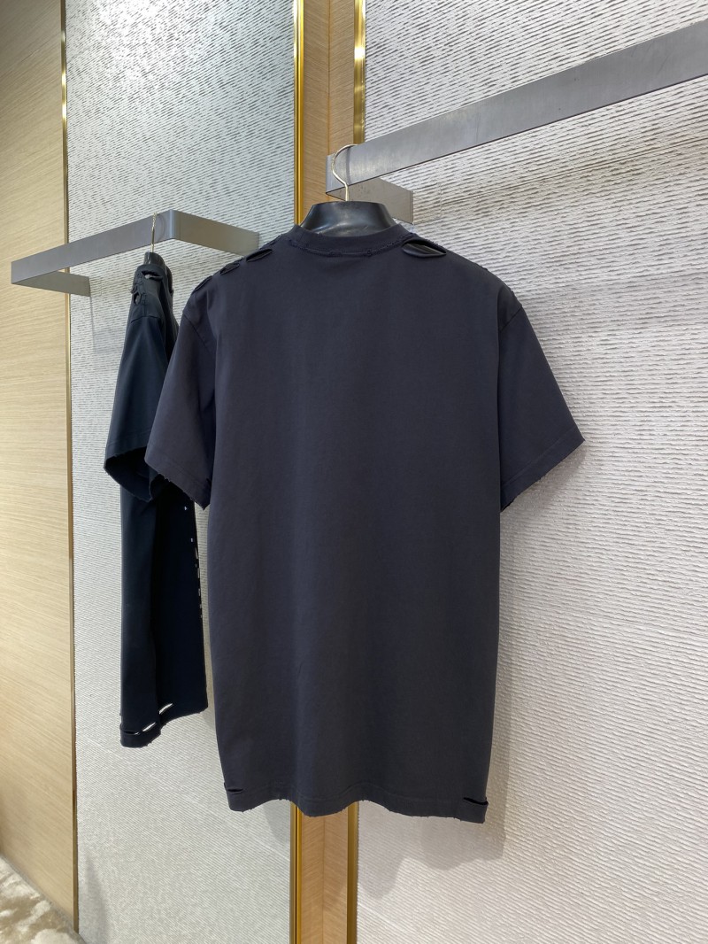 Balenciaga eyesight chart Print Short Sleeve Black 6