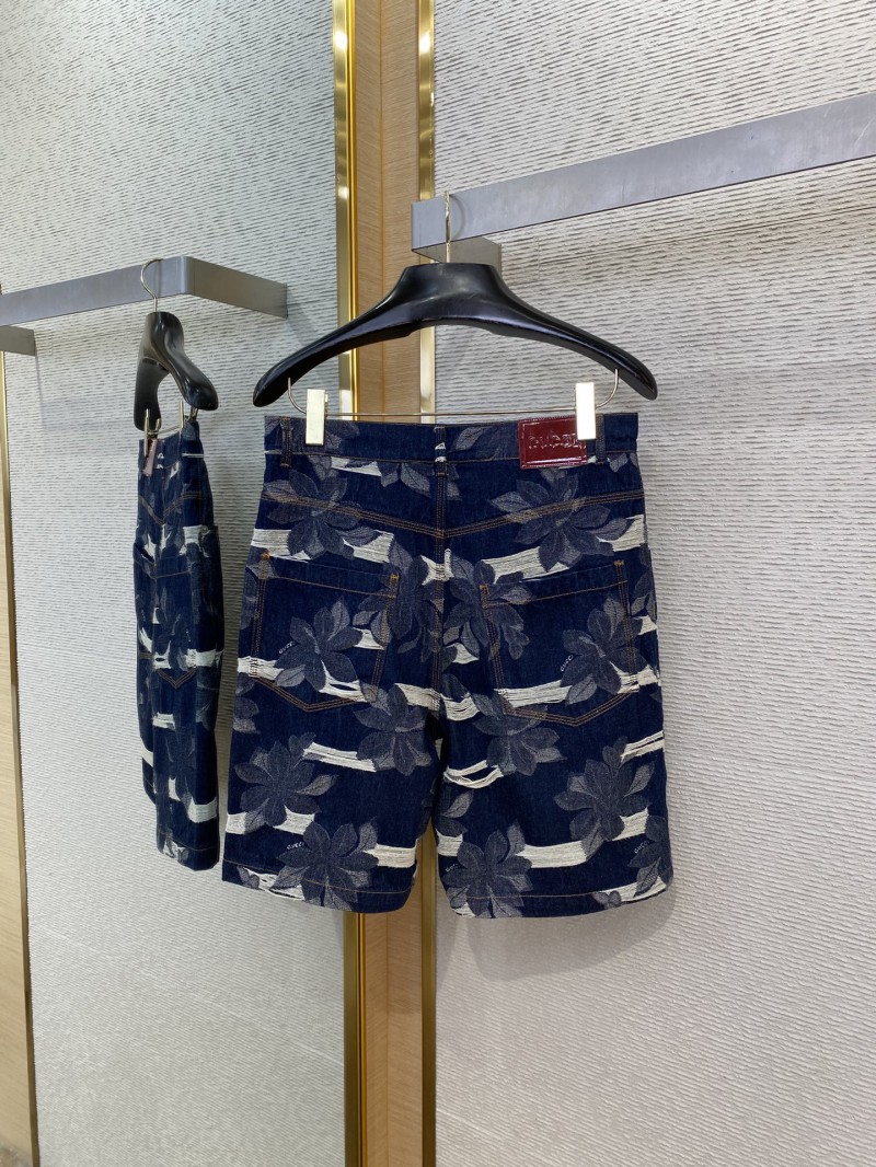 Gucci Jacquard Wash Denim Shorts 6