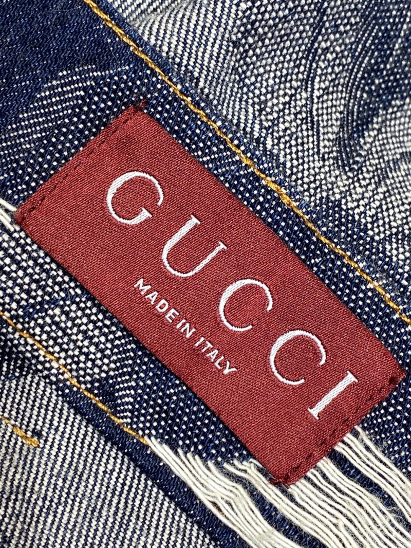 Gucci Jacquard Wash Denim Shorts 8