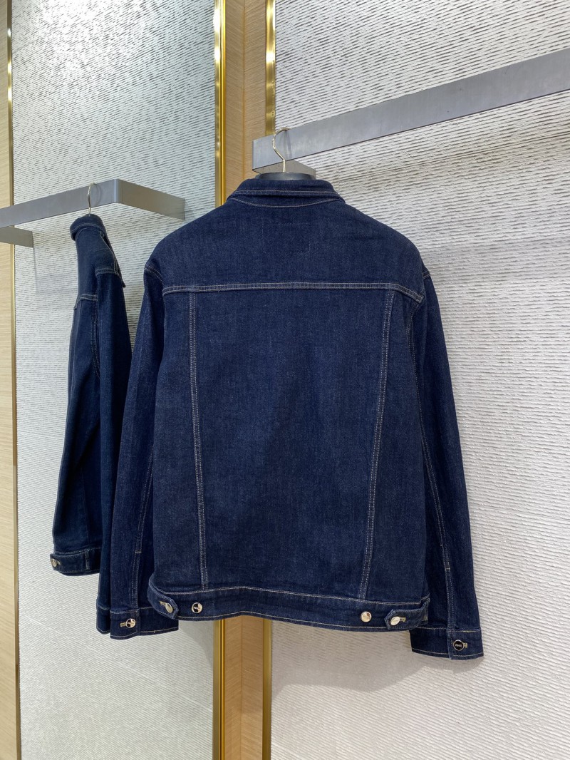 Fendi Medallion Embroidered Denim Jacket 6