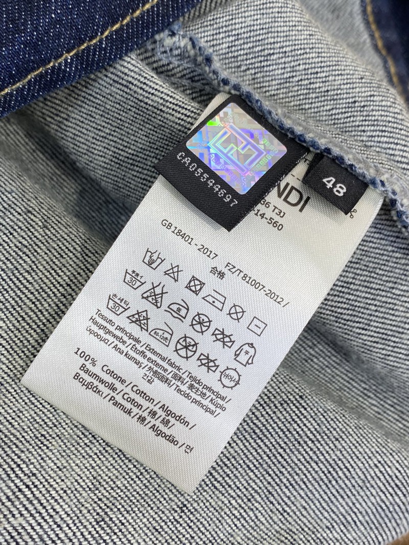 Fendi Medallion Embroidered Denim Jacket 8