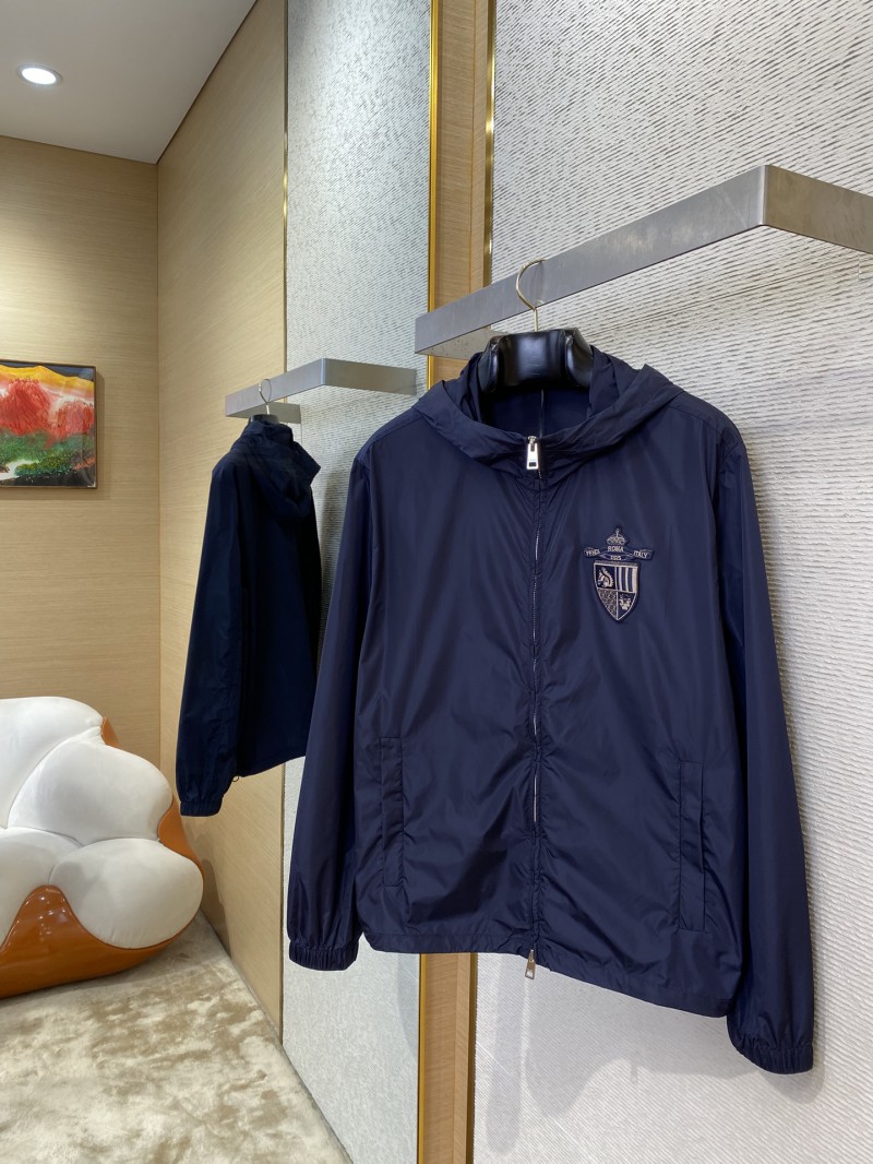 Fendi Badge Embroidered Hooded Jacket Coat 2