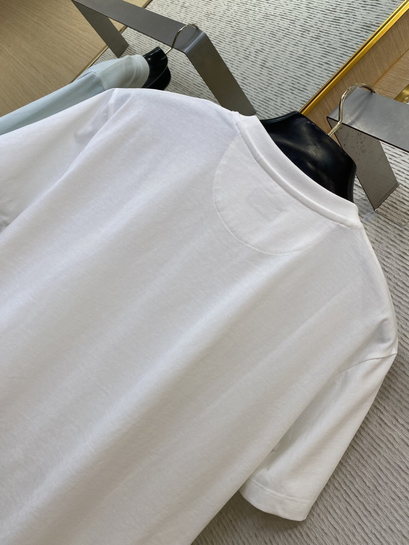 Fendi Chest Logo Embroidery Short Sleeve T-Shirt White 7