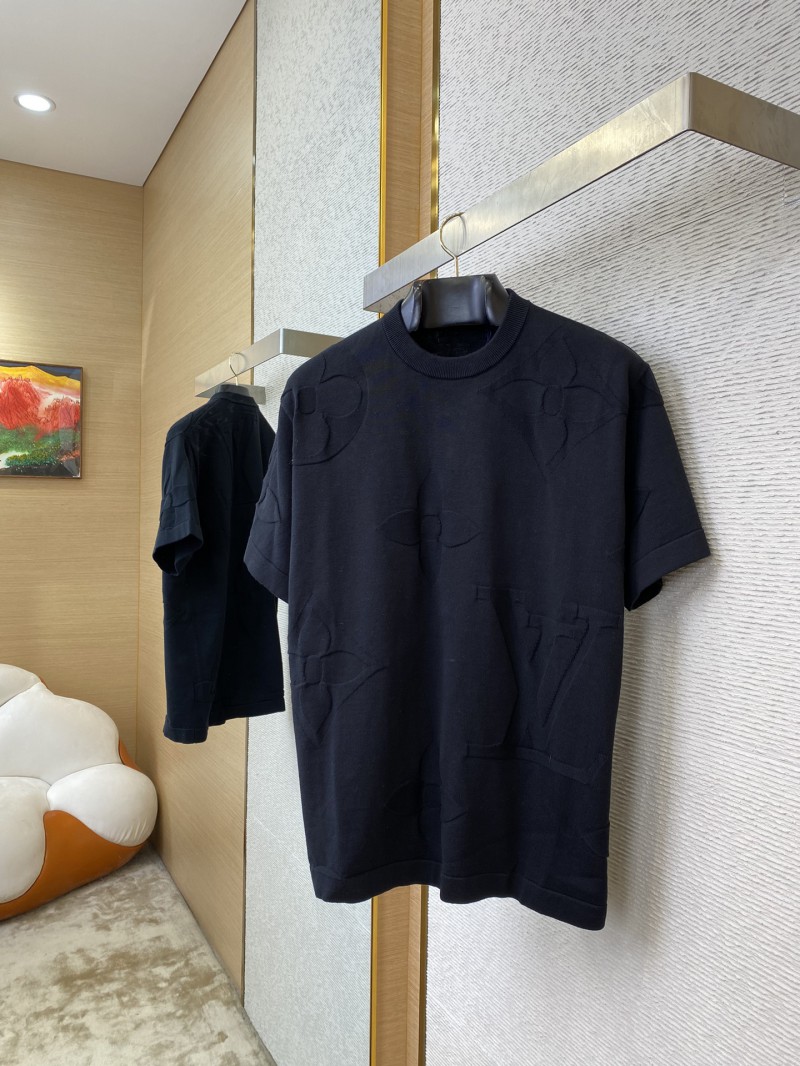LV logo jacquard knit short-sleeved T-shirt 2
