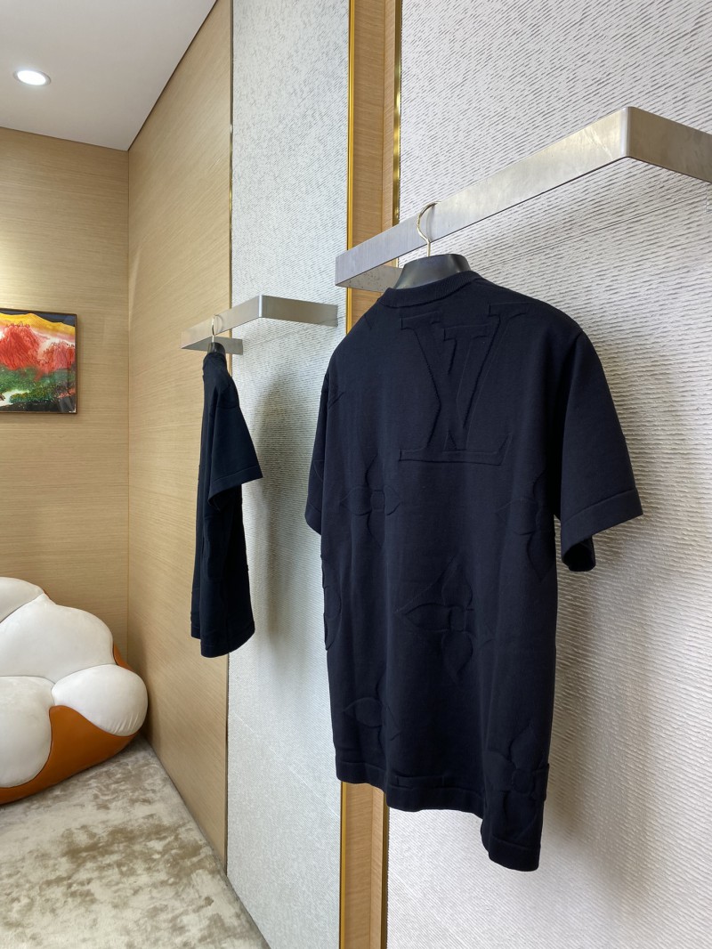 LV logo jacquard knit short-sleeved T-shirt 3