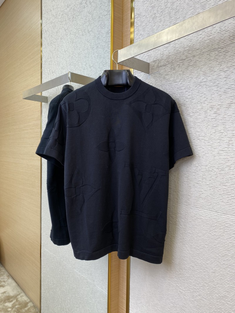 LV logo jacquard knit short-sleeved T-shirt 4