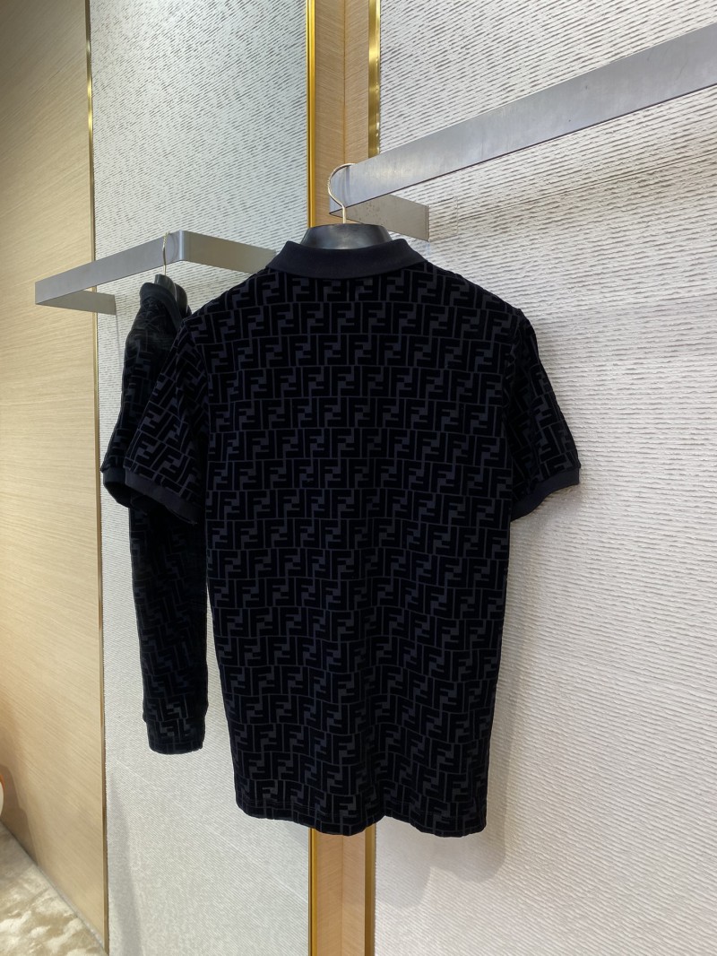 Fendi FF full print flocked polo shirt 6