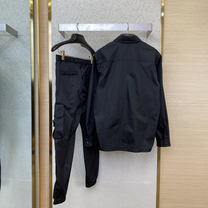 Prada Triangle Label Nylon Work Trousers 1