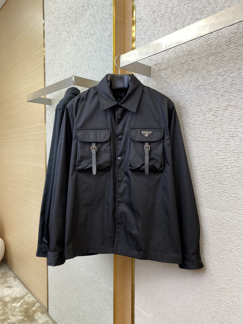 Prada Triangle Label Nylon Work Jacket Coat 4