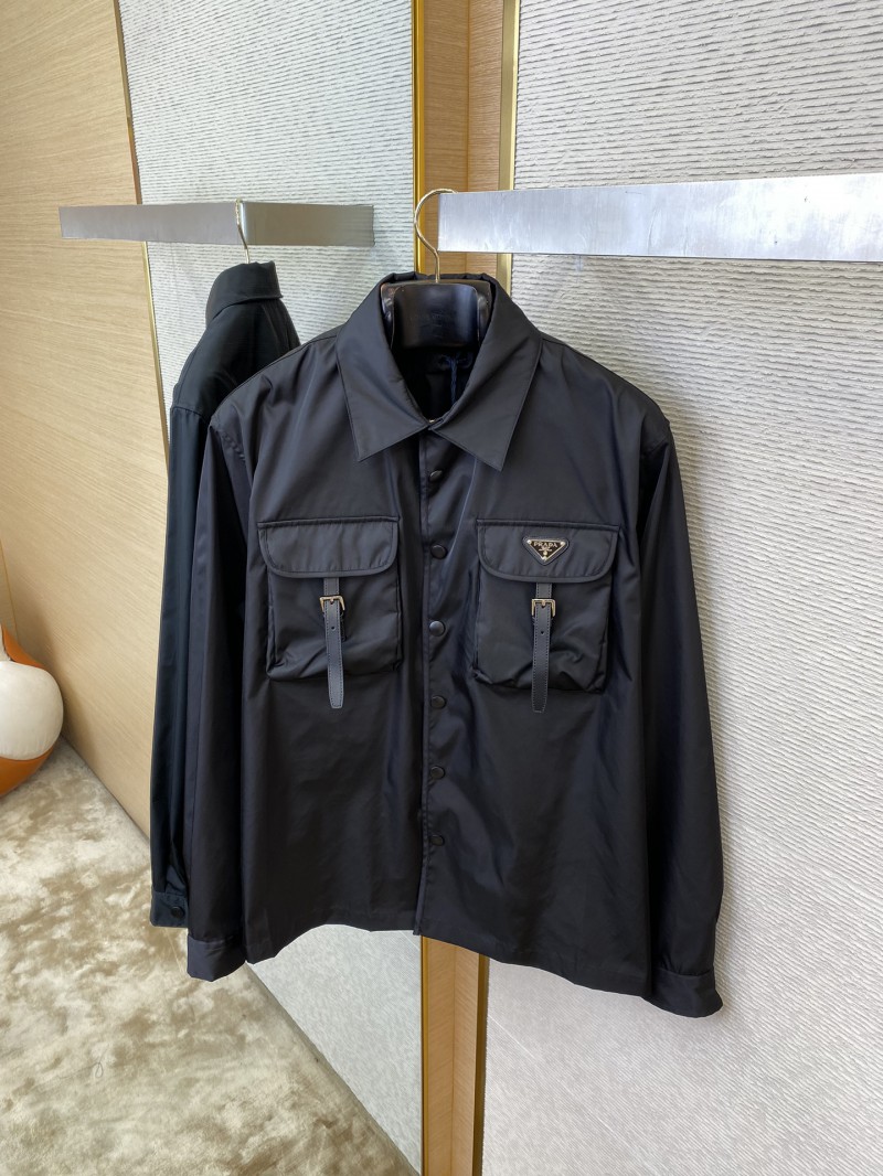 Prada Triangle Label Nylon Work Jacket Coat 6