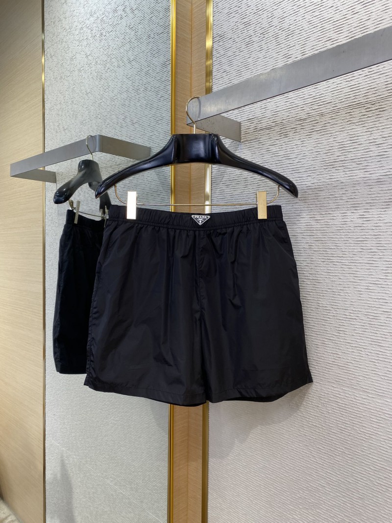 Prada Nylon Triangle Label Shorts Black 4