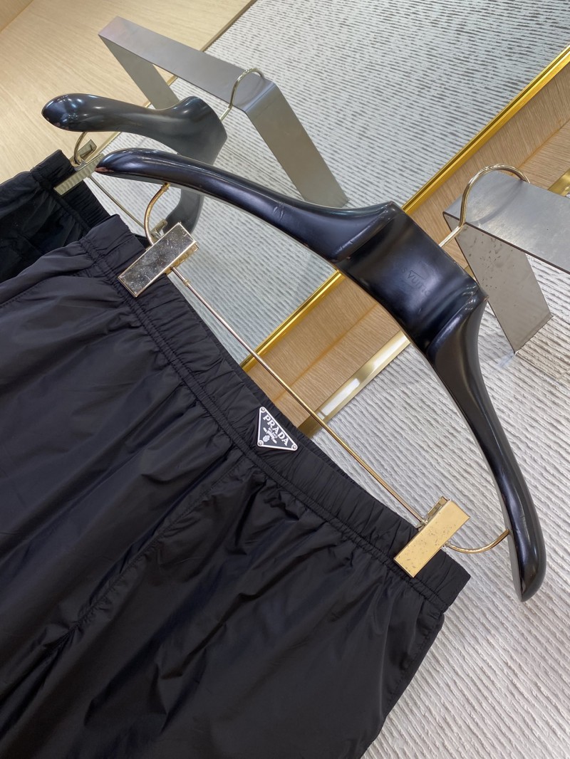 Prada Nylon Triangle Label Shorts Black 5