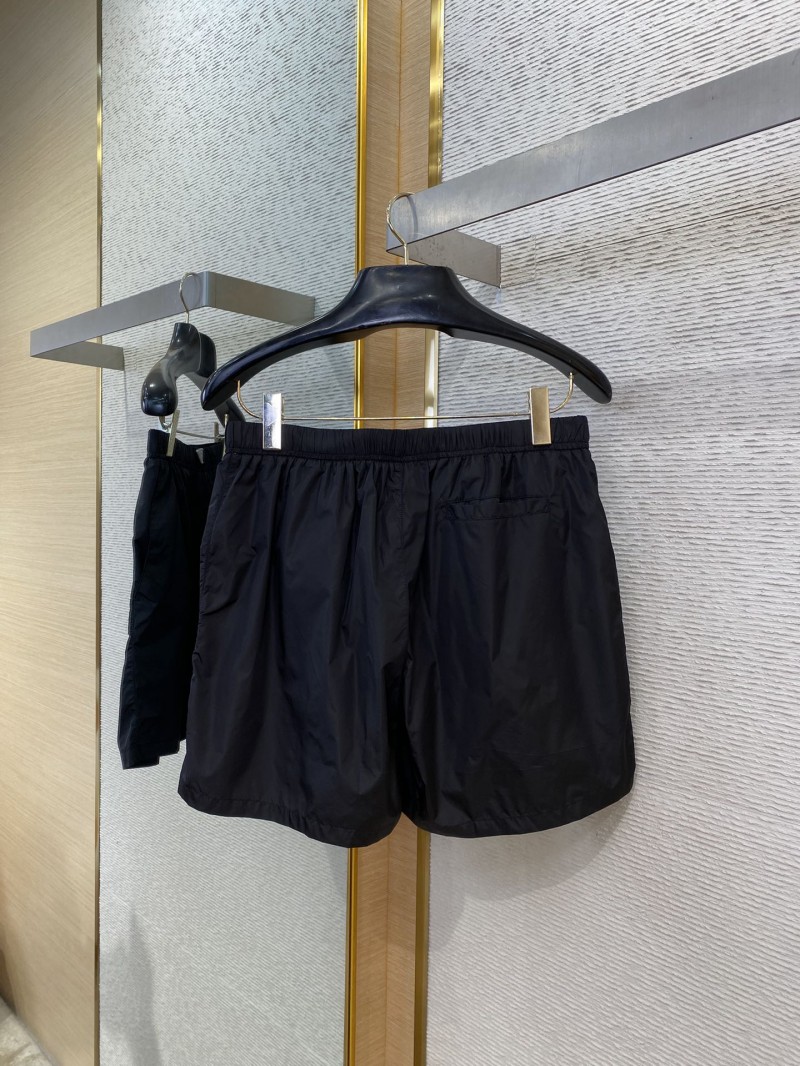 Prada Nylon Triangle Label Shorts Black 6