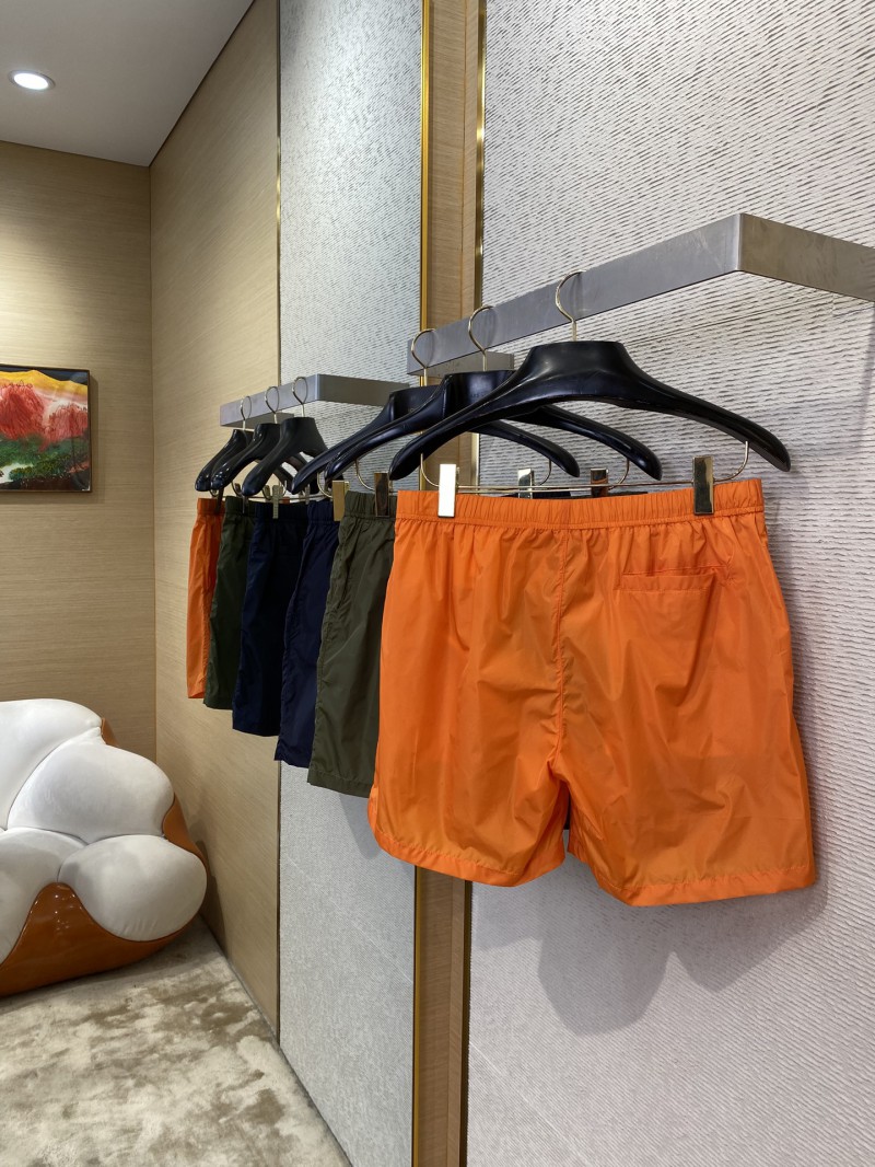 Prada Nylon Triangle Label Shorts Orange 3