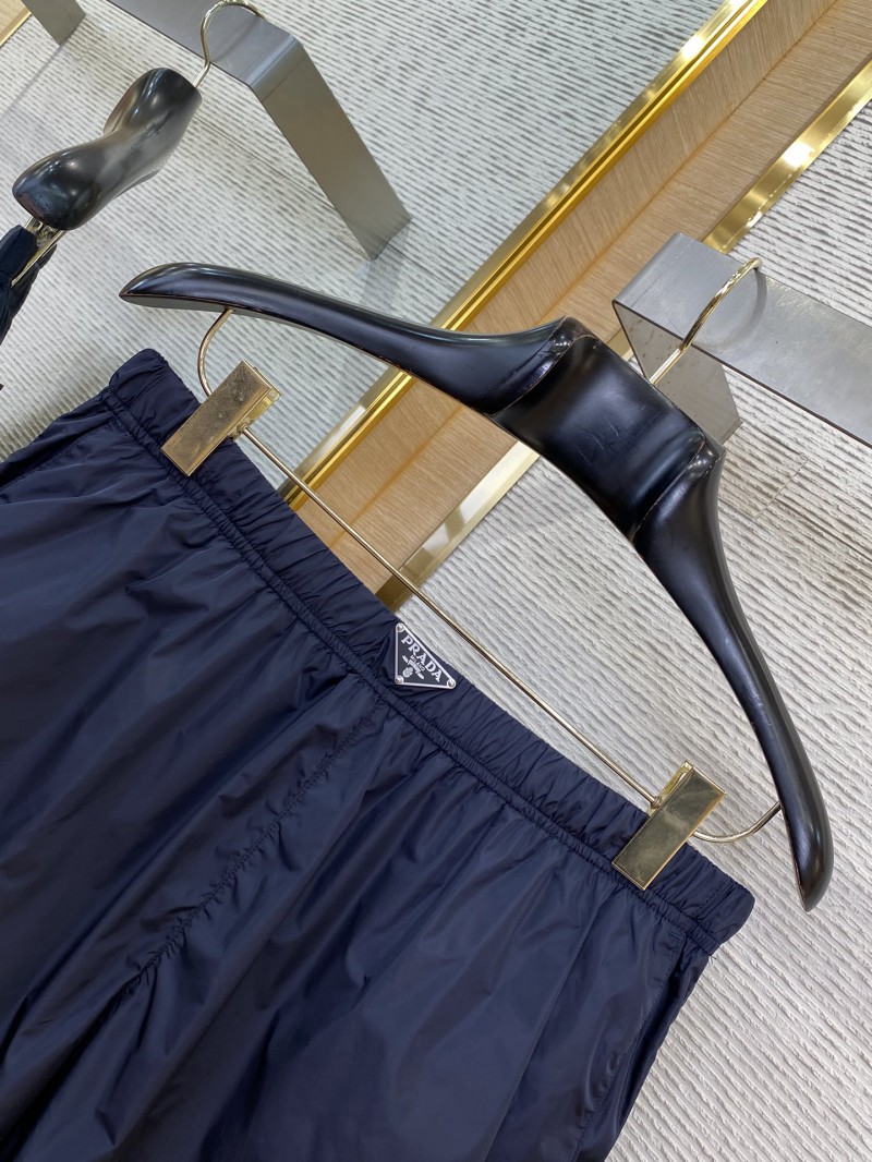 Prada Nylon Triangle Label Shorts Navy Blue 5