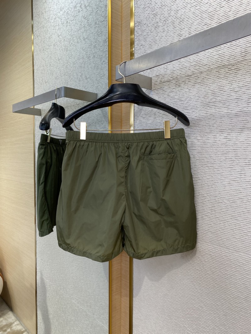 Prada Nylon Triangle Label Shorts Green 6