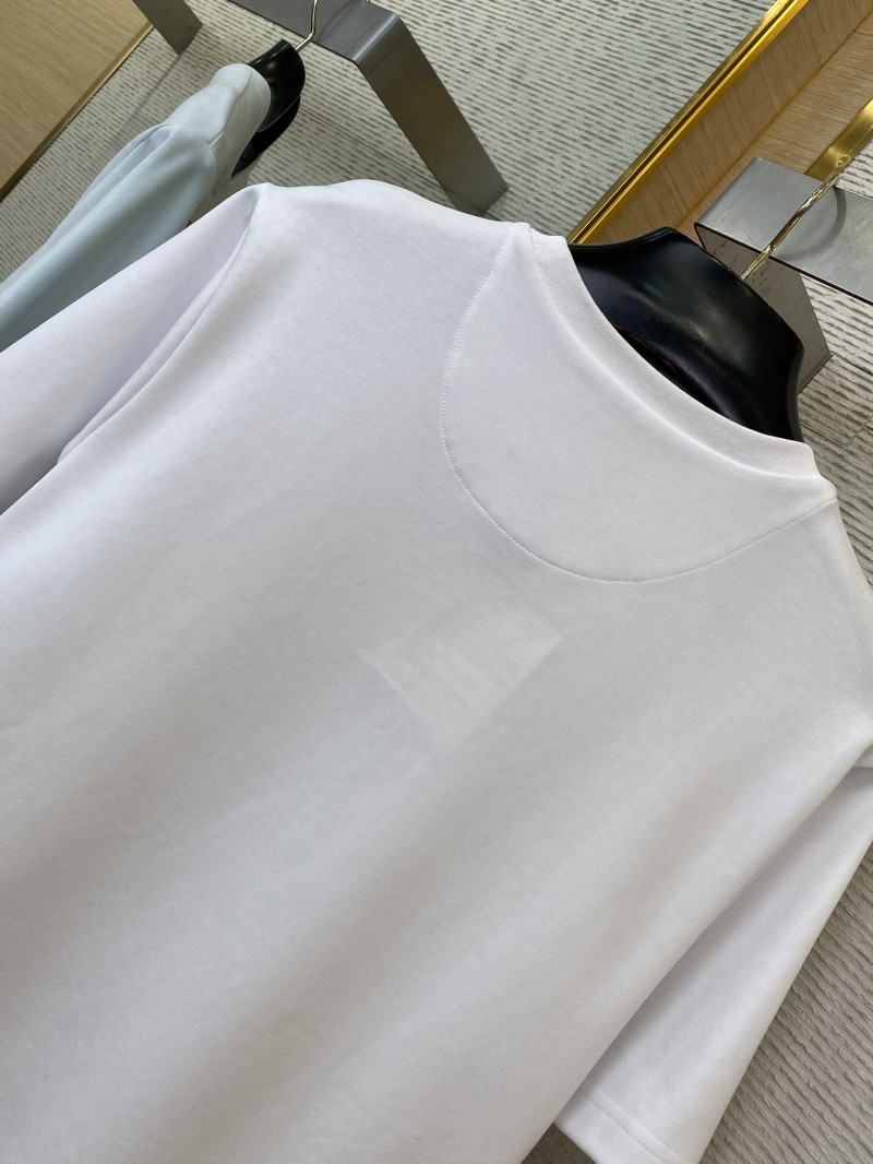 Prada New Triangle Neckline Steel Label Short Sleeve White 7