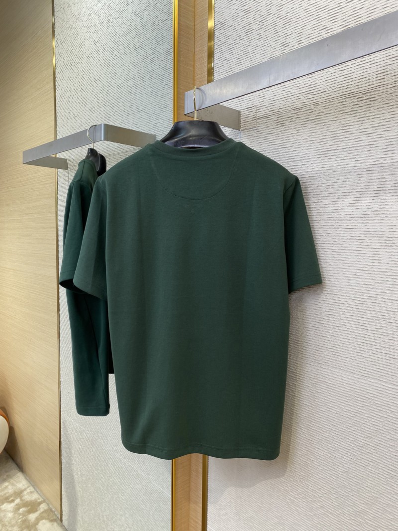 Prada New Triangle Neckline Steel Label Short Sleeve Green 6