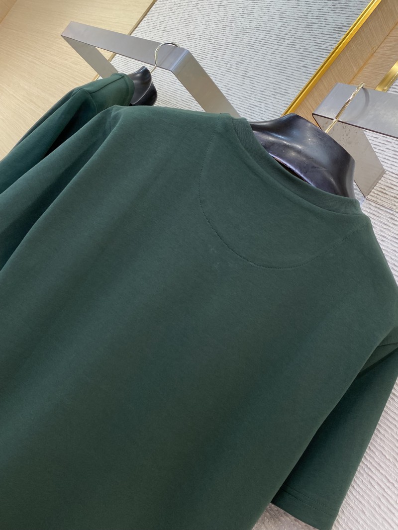 Prada New Triangle Neckline Steel Label Short Sleeve Green 7