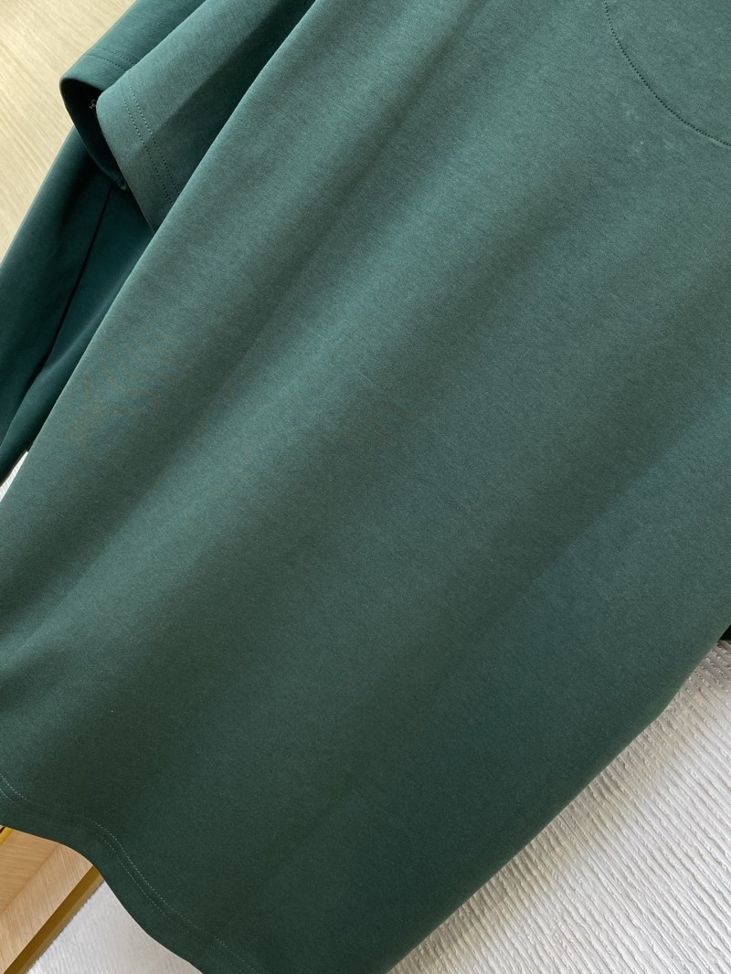 Prada New Triangle Neckline Steel Label Short Sleeve Green 8