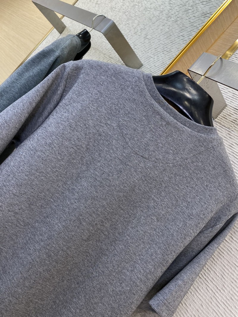 Prada New Triangle Neckline Steel Label Short Sleeve Grey 7