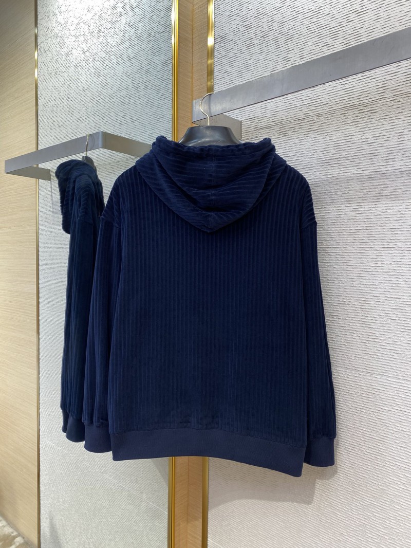 Fendi Logo Embroidered Corduroy Casual Sweatshirt 6