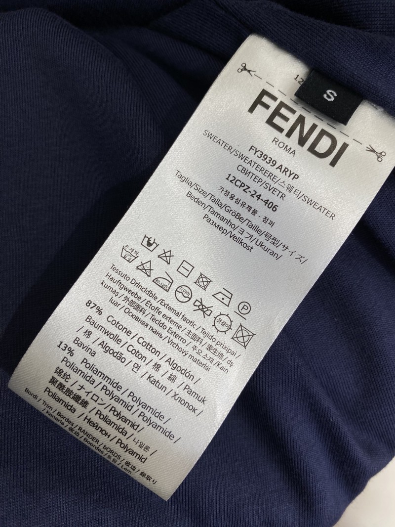 Fendi logo embroidered corduroy casual trousers 8