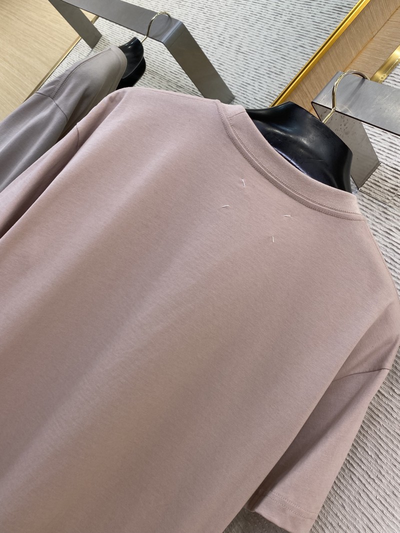 Maison Margiela Digital Embroidery Four Corner Stitch Short Sleeve T-Shirt almond 7