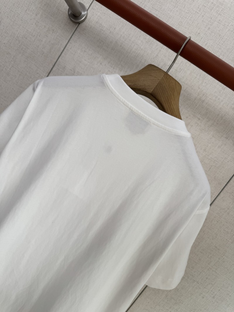 HERMES Leather Embroidered Crew Neck Short Sleeve T-Sleeve 4