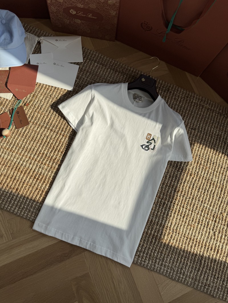 HERMES Leather Embroidered Crew Neck Short Sleeve T-Sleeve 6