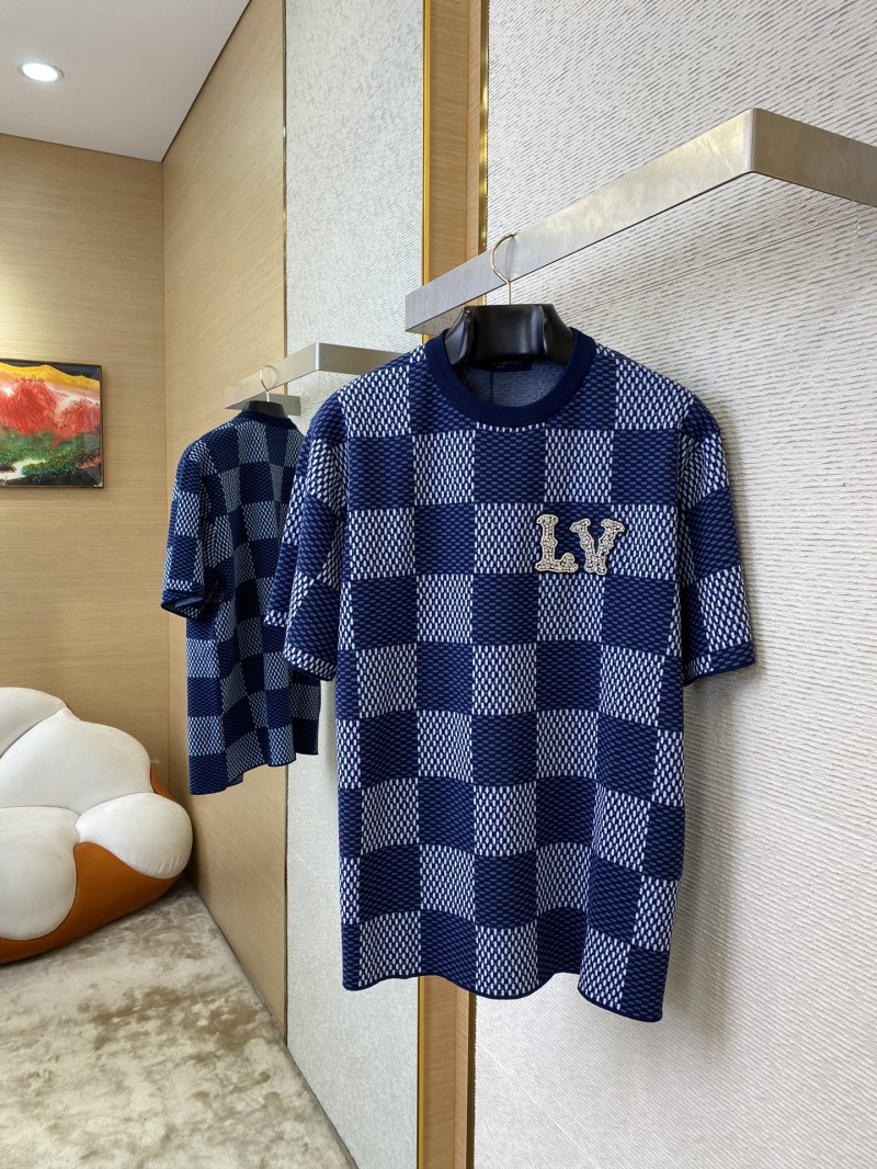 LV Check Beaded Knit Short Sleeve 2