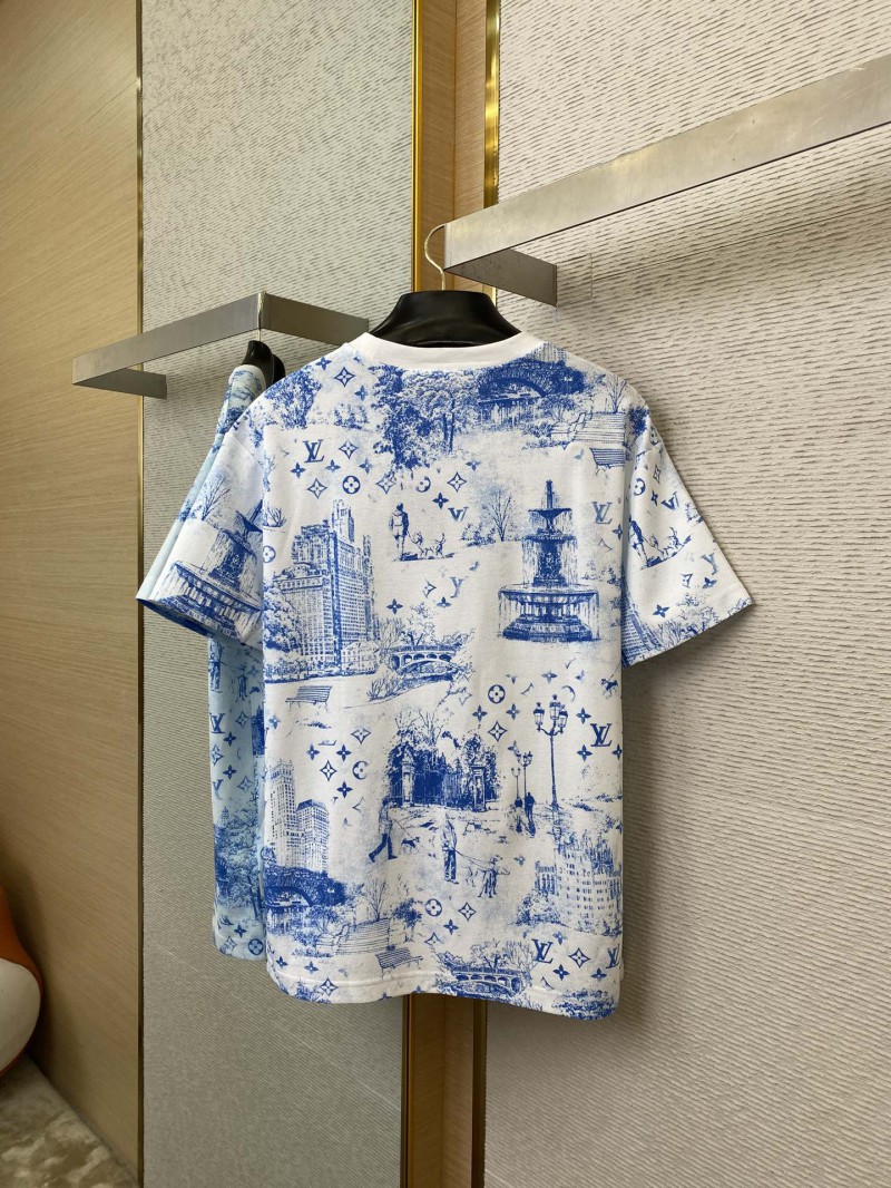 LV Dog Walking Print Short Sleeve T-Shirt 6