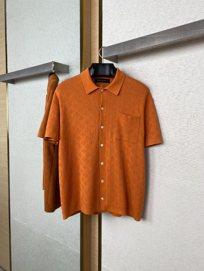 LV cut-out jacquard knit polo short-sleeved T-shirt 4