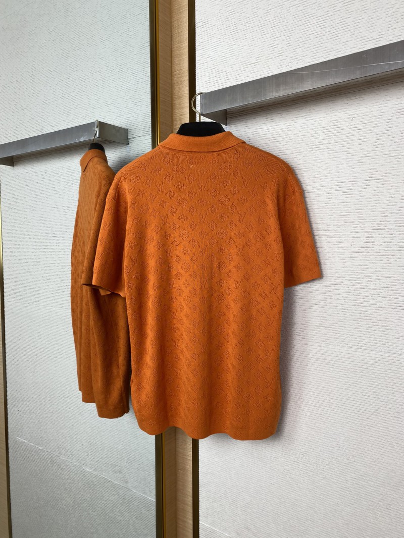 LV cut-out jacquard knit polo short-sleeved T-shirt 5