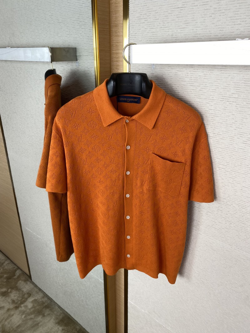 LV cut-out jacquard knit polo short-sleeved T-shirt 6