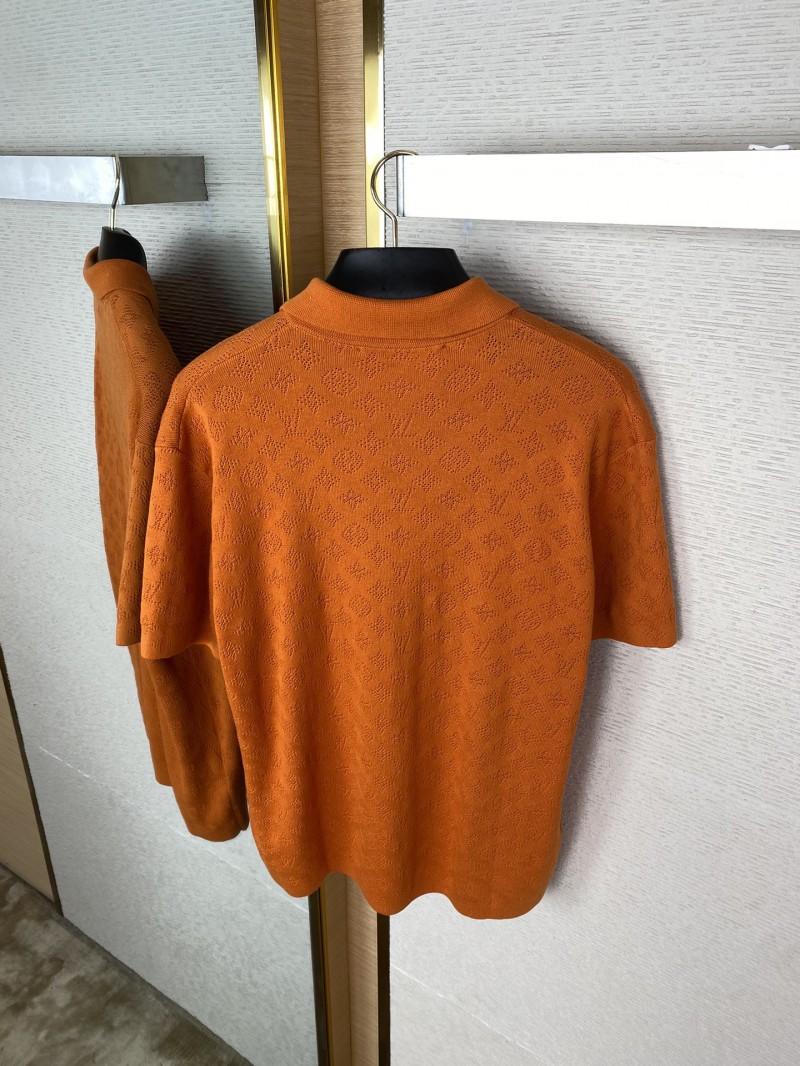 LV cut-out jacquard knit polo short-sleeved T-shirt 7