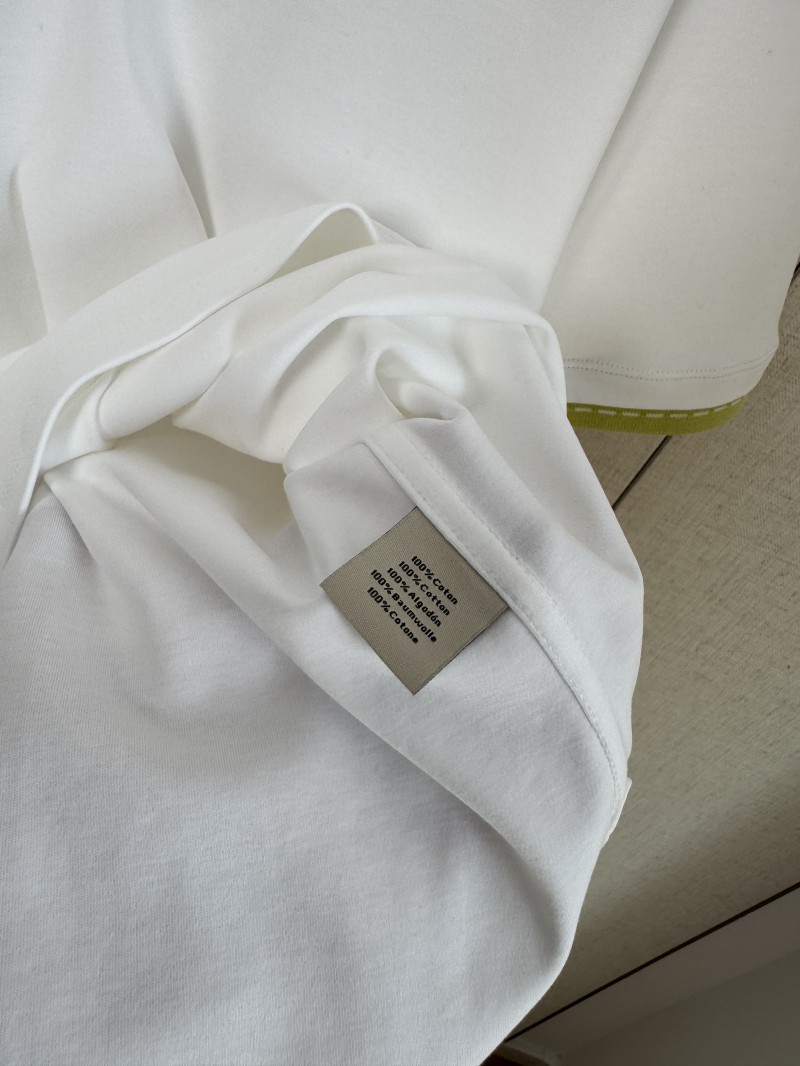 HERMES Cuffed Clash Short Sleeve T-Shirt White 5