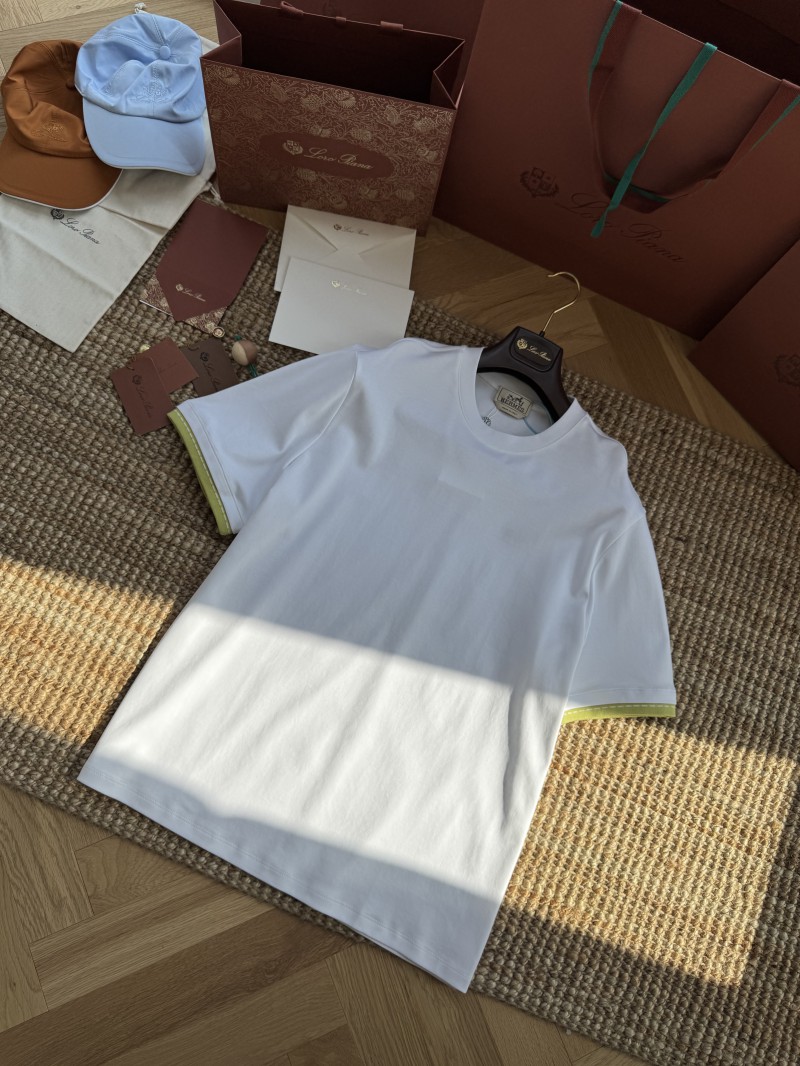HERMES Cuffed Clash Short Sleeve T-Shirt White 6