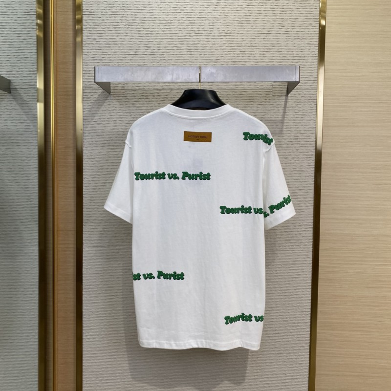 LV Letters Printed Crew Neck Short Sleeve T-Shirt 1