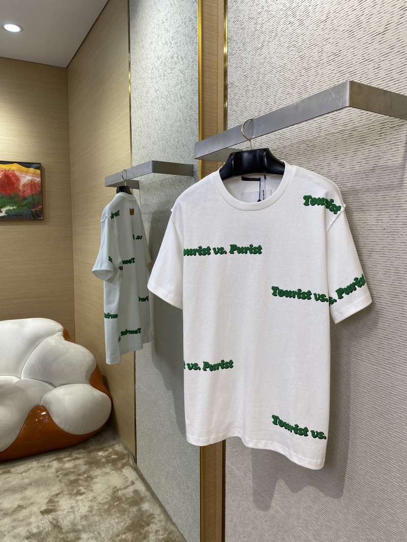 LV Letters Printed Crew Neck Short Sleeve T-Shirt 2